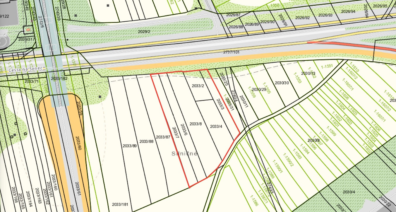 PREDAJ – POZEMOK, 7213 m2, CESTA NA SENEC