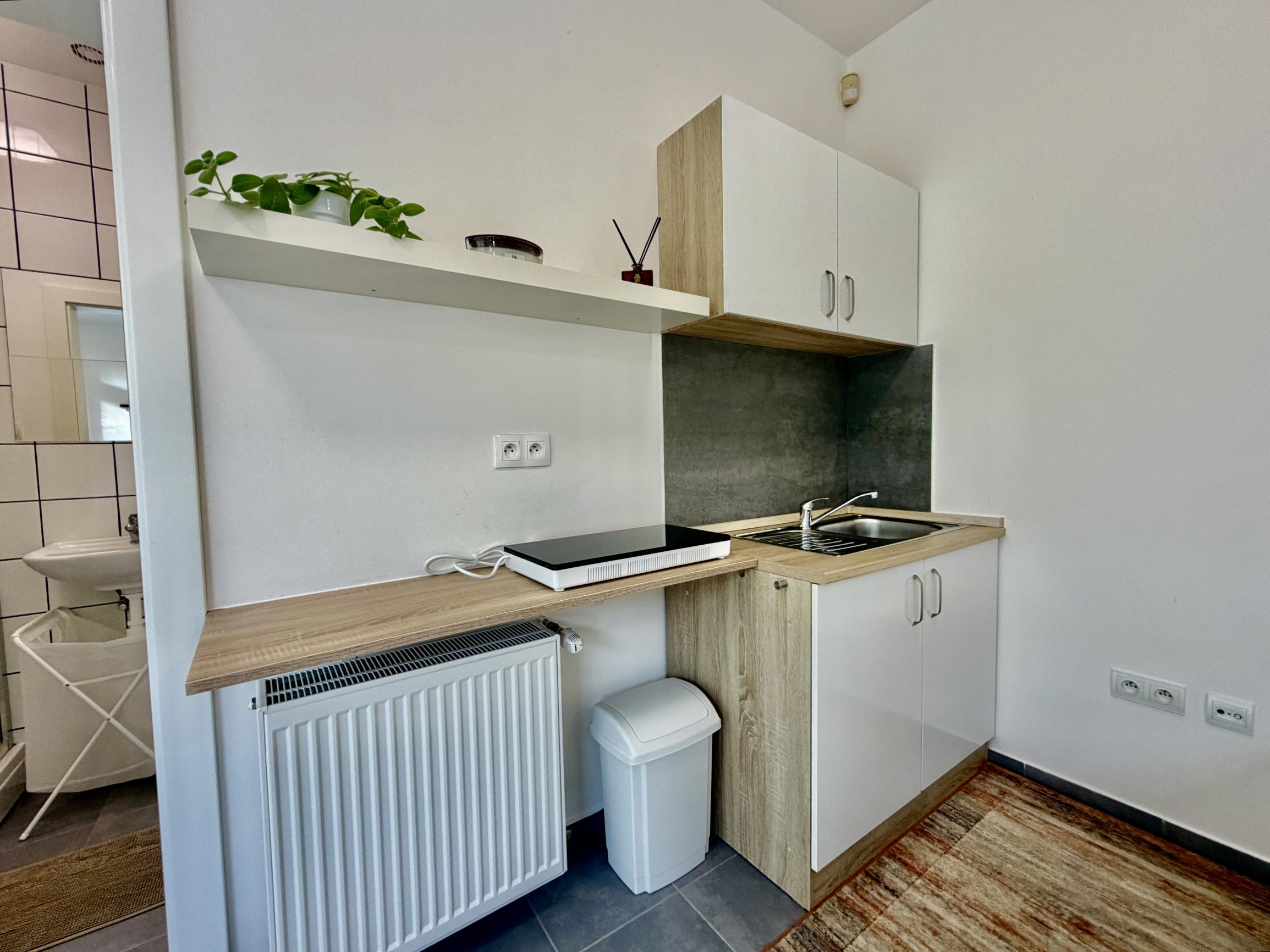 Garsónka s 10m² terasou a parkovaním – súkromie na Kramároch