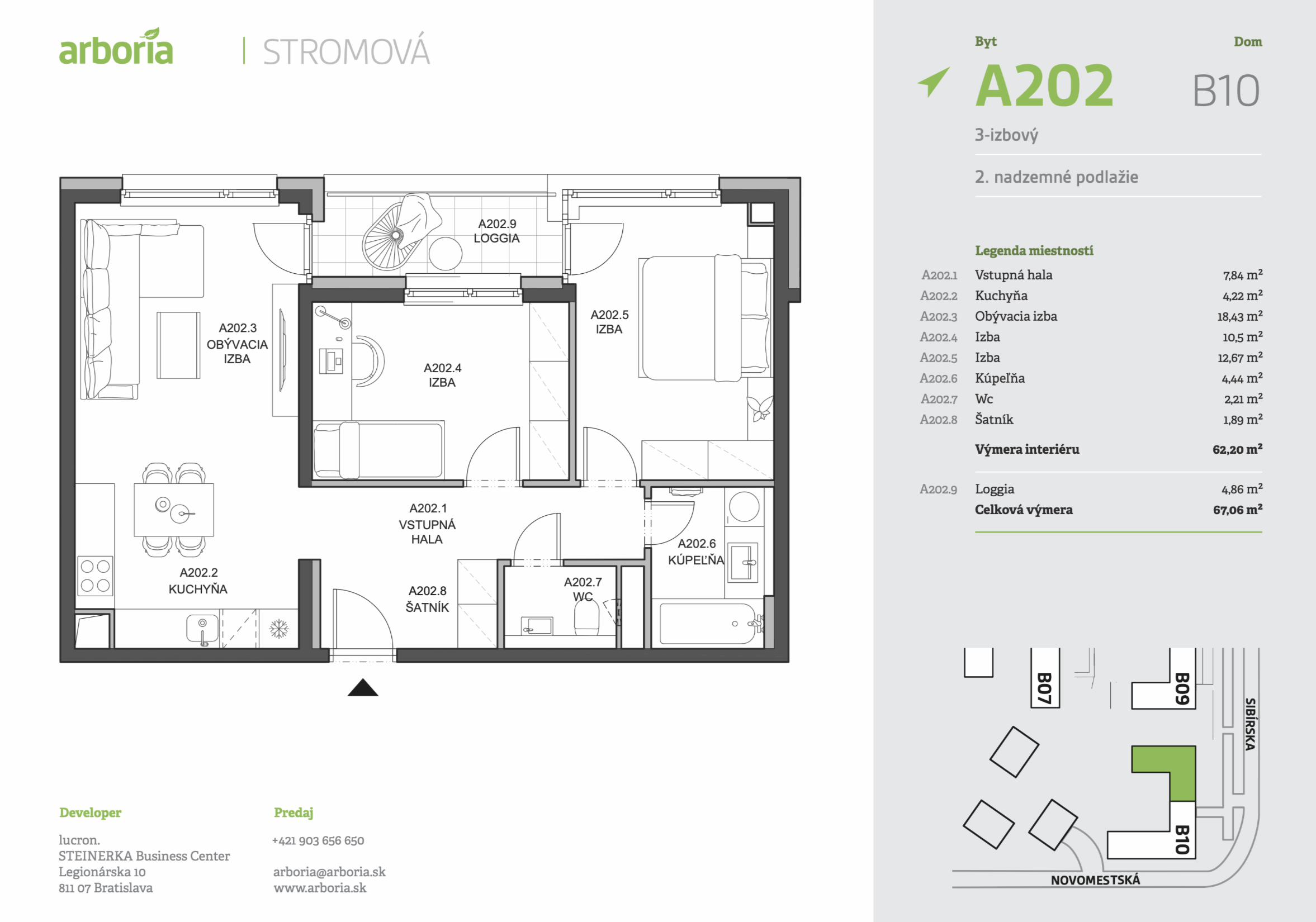 Arboria  Stromová 3izb. byt s garážovým státim XXL