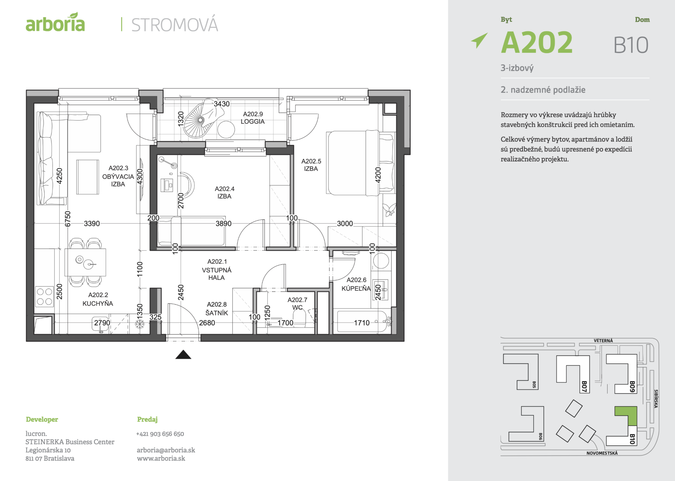 Arboria  Stromová 3izb. byt s garážovým státim XXL